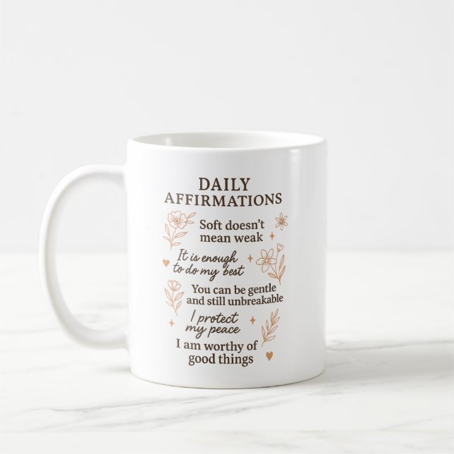 Daily Mental Health Reminder  | Self Love Healing  Kaffeetasse (Links)