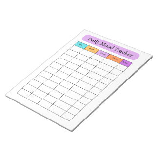 Daily Mood Tracker Minimal Notepad Notizblock