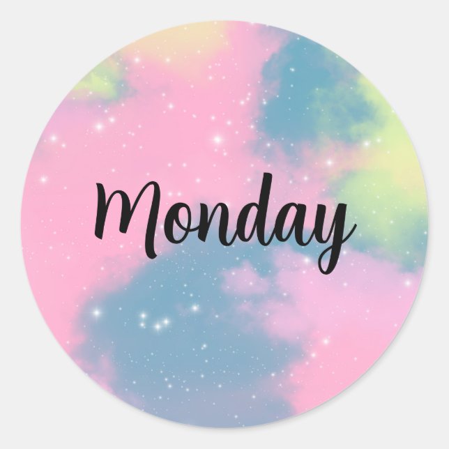 Daily Or Monthly Customizable Labels Runder Aufkleber (Vorderseite)