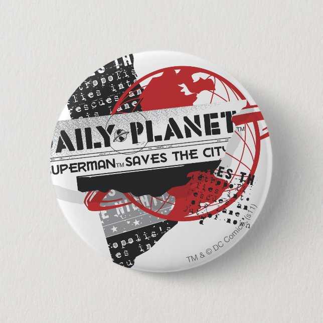 Daily Planet - Rette die Stadt Button (Vorderseite)