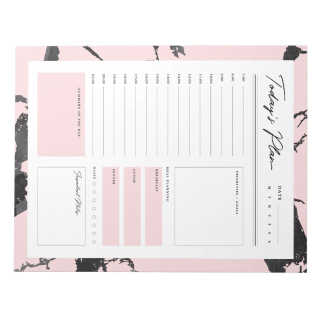 Daily Planner Home Office Notepad Notizblock (Vorderseite)