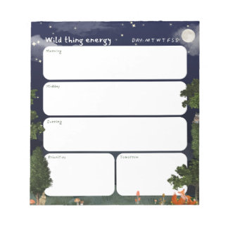 Daily Planner Notepad - Night Forest design Notizblock