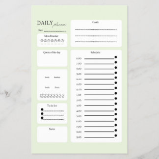 Daily Planner with Mood & Goal Tracker Flyer