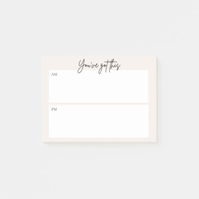 Daily planning Post-it note – Minimal Design Klebezettel (Vorderseite)