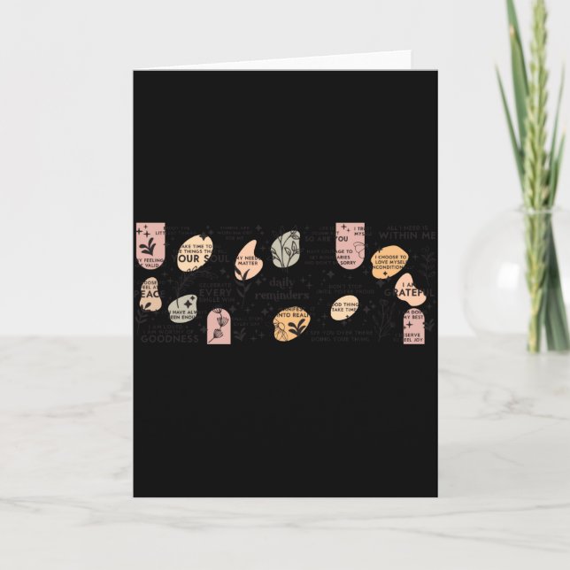 Daily Reminders Affirmation Mug  Karte (Vorderseite)