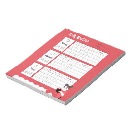 Daily Routine Chart Morning Afternoon Evening Notizblock