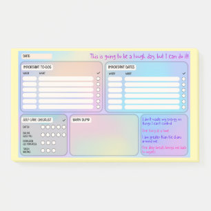 Daily Schedule for Focus & Self-Care Post-Its Post-it Klebezettel