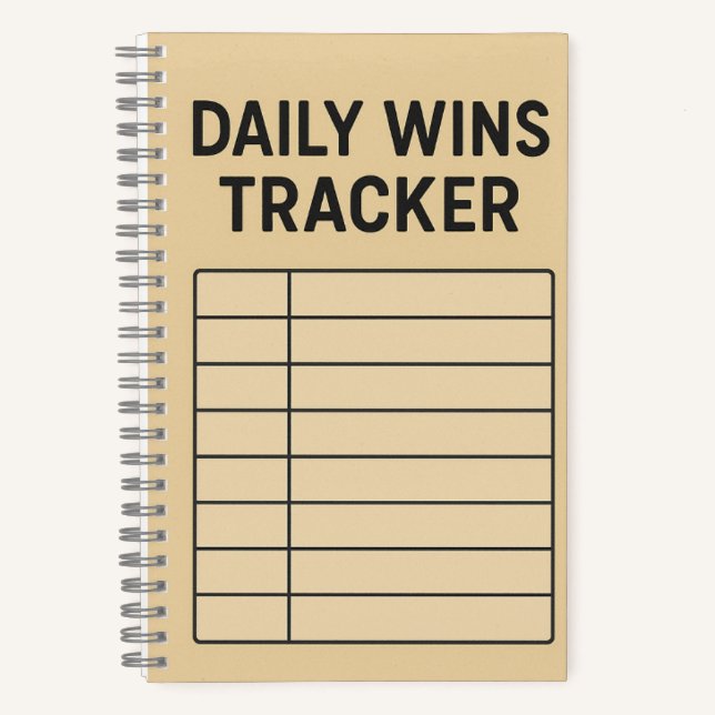 Daily Wins Tracker - Minimalistische Produktivität Notizbuch (Vorderseite)
