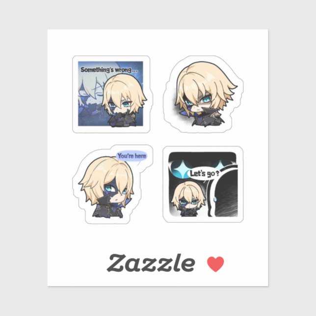 Dainsleif Genshin Impact 4er Stickerbogen Aufkleber (Blatt)