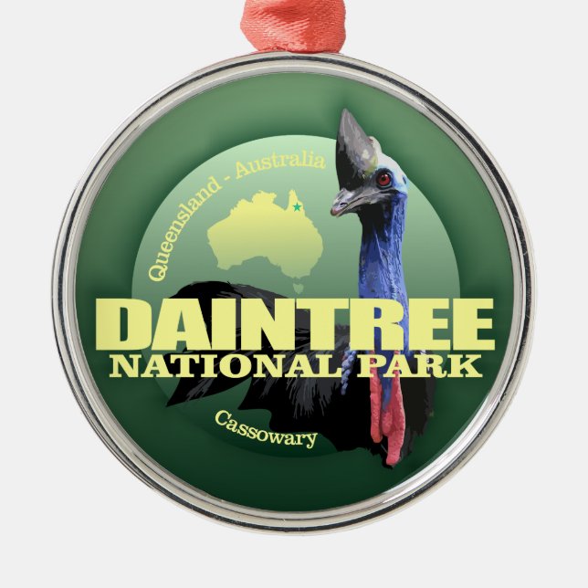 Daintree NP (Cassowary) WT Silbernes Ornament (Vorne)