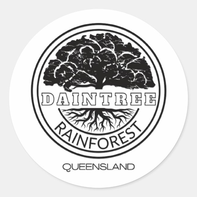 Daintree Rainforest Runder Aufkleber (Vorderseite)