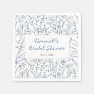 Dainty Blue Personalisiert Brautparty Napkins Serviette