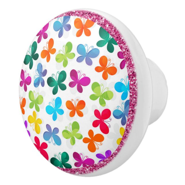 Dainty Butterflies-Keramik Keramikknauf (Rechts)