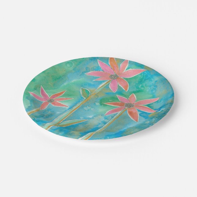 Dainty Daisies III Pappteller (Schrägansicht)