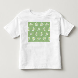 Dainty Daisy T - Shirt (Sage Green & White)