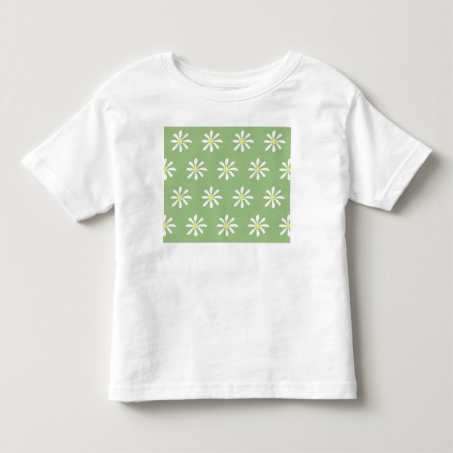 Dainty Daisy T - Shirt (Sage Green & White) (Vorderseite)