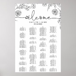 Dainty Elegance Alphabetisches Seekarte Poster