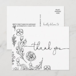 Dainty Elegance Wedding Vielen Dank Postkarte