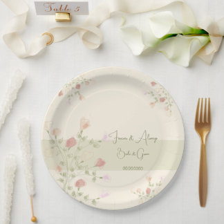 Dainty Floral Art akzentriert Pappteller