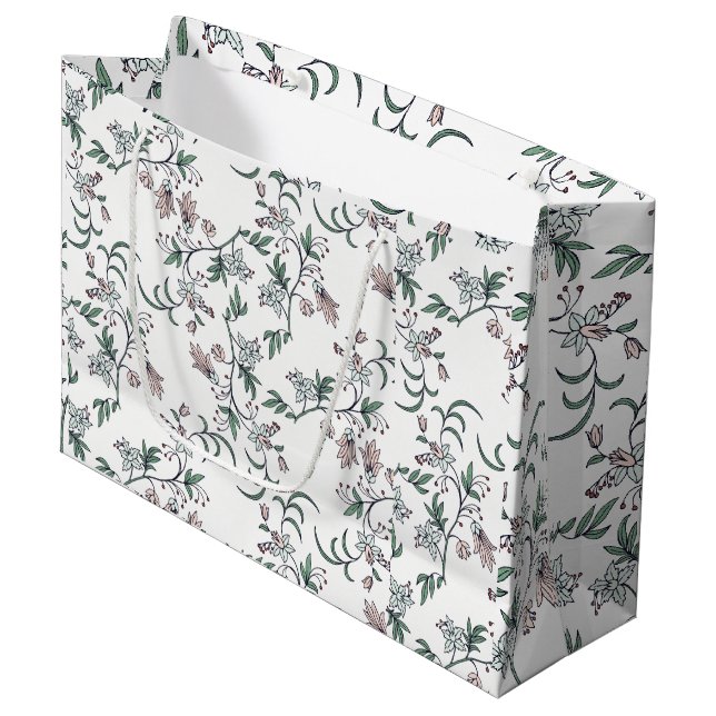 Dainty Floral Geschenk Tasche Große Geschenktasche Geschenktüte (Vorderseite Schrägansicht)