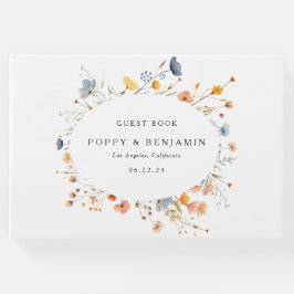 Dainty Floral Wildblume Wedding Gästebuch