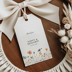 Dainty Floral Wildblume Wedding Vielen Dank Geschenkanhänger