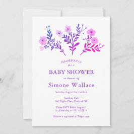 Dainty Florals Elegant Chic CUSTOM BABY SHOWER Einladung