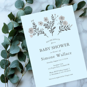 Dainty Florals Elegant Chic CUSTOM BABY SHOWER Einladung