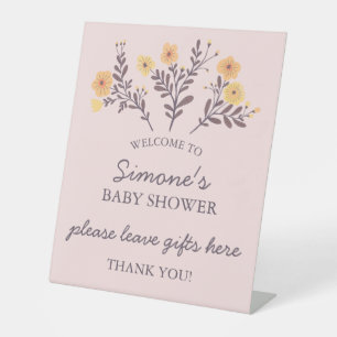 Dainty Florals Elegant Chic CUSTOM BABY SHOWER Sockelschild