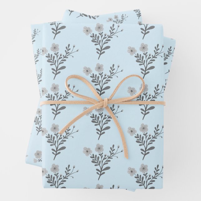 Dainty Florals Elegant Einfaches Chic-Geschenk Geschenkpapier Set (Beispiel)
