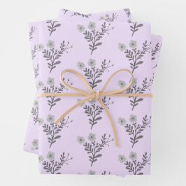 Dainty Florals Elegant Einfaches Chic-Geschenk Geschenkpapier Set