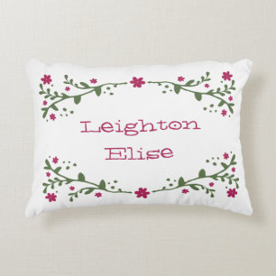 Dainty Florals Personalisiert dekoratives Kissen