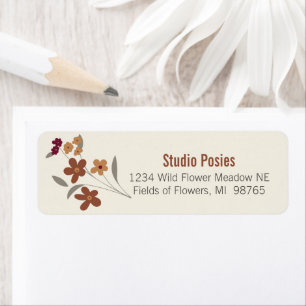 Dainty Gold Maroon Floral