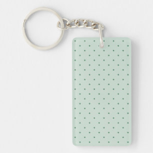 Dainty Green Polka Dots Pattern auf einem leichter Schlüsselanhänger