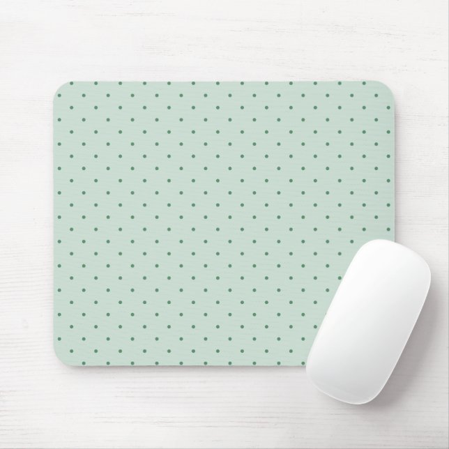 Dainty Green Polka Dots Pattern auf leichtere grün Mousepad (Mit Mouse)