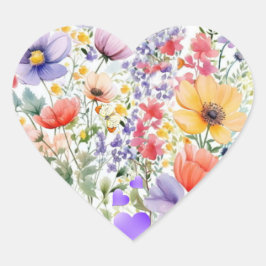 Dainty Hübsch Floral Herz-Aufkleber