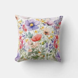 Dainty Hübsch Watercolor Floral Kissen