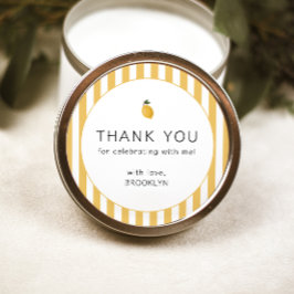 Dainty Lemon Party Runder Aufkleber