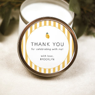 Dainty Lemon Party Runder Aufkleber