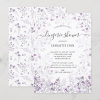 Dainty Lila Watercolor Blume Lingerie Dusche