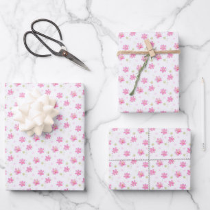 Dainty Pink Posies Geschenkpapier Set