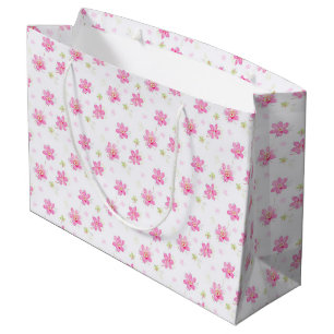 Dainty Pink Posies Große Geschenktüte
