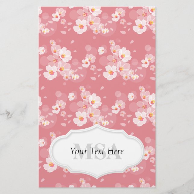 Dainty Plum Blossoms Briefpapier (Vorderseite)