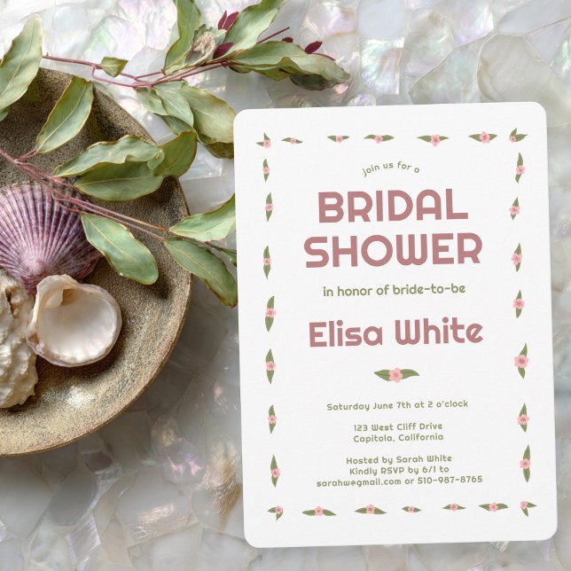 Dainty-Rose Handmade CUSTOM-Brautparty Einladung (Dainty Roses Handmade CUSTOM Bridal Shower Invitation
)