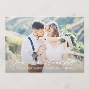 Dainty Script Forever Dankbarkeit Hochzeit Danke