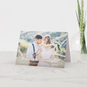 Dainty Script Forever Thankful Hochzeit Danke