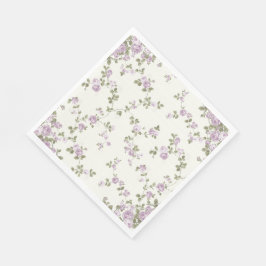 Dainty Vintag Lavender Rose Papier Napkins Serviette