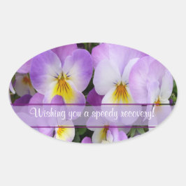 Dainty Violas ~ Oval Sticker