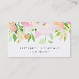 Dainty Watercolor Blume | Pastell Floral Visitenkarte