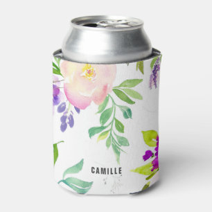 Dainty Watercolor Blume Peonies und Wisterias Dosenkühler